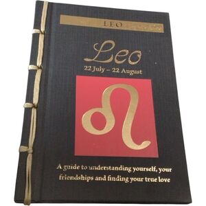 NWT Leo Zodiac Astrology Book with Gold Accents